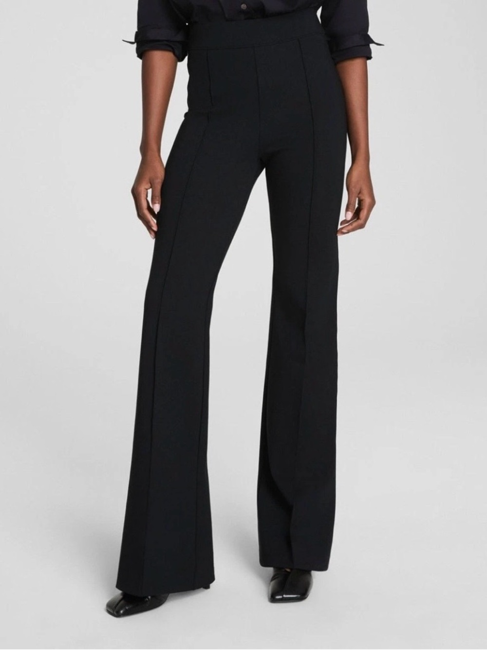 Spanx The Perfect Pant in Navy Blue, Hi-Rise Flare - size XL Tall